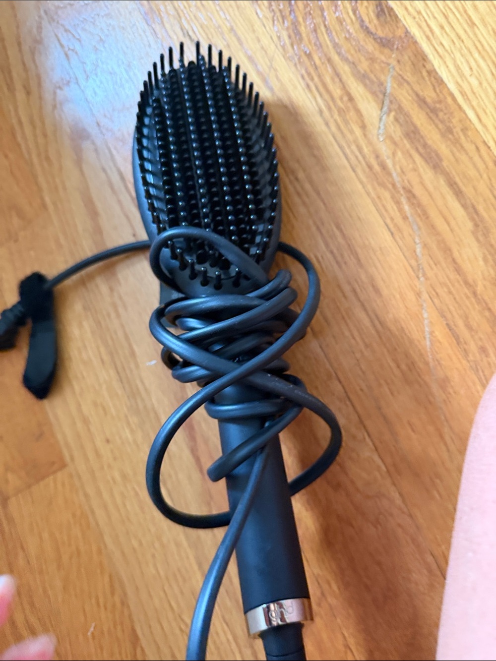 Black Heated Straightening Brush